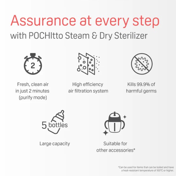 Pigeon Pochitto Steam & Dry Sterilizer